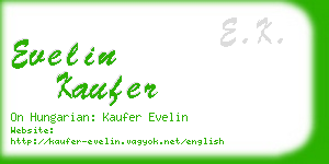 evelin kaufer business card